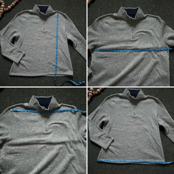IZOD Heather Grey Half-Zip Mockneck Long-Sleeve Pullover Thick Sweater Shirt XXL - Picture 16 of 16